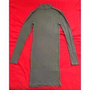 ASOS Knit Mock Neck Mini Dress in Army Green (US 4)